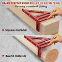 8.5 Inch Large Carpenter Square Multi-Angle Measuring and Marking & Creating Spacing Marks,15-90 Degrees Angle Marking Square,Marking Gauge