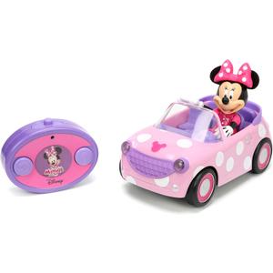 Disney Junior Minnie Mouse Roadster RC Car with Polka Dots, 27 MHz, Pink with White Polka Dots, Standard (97161)