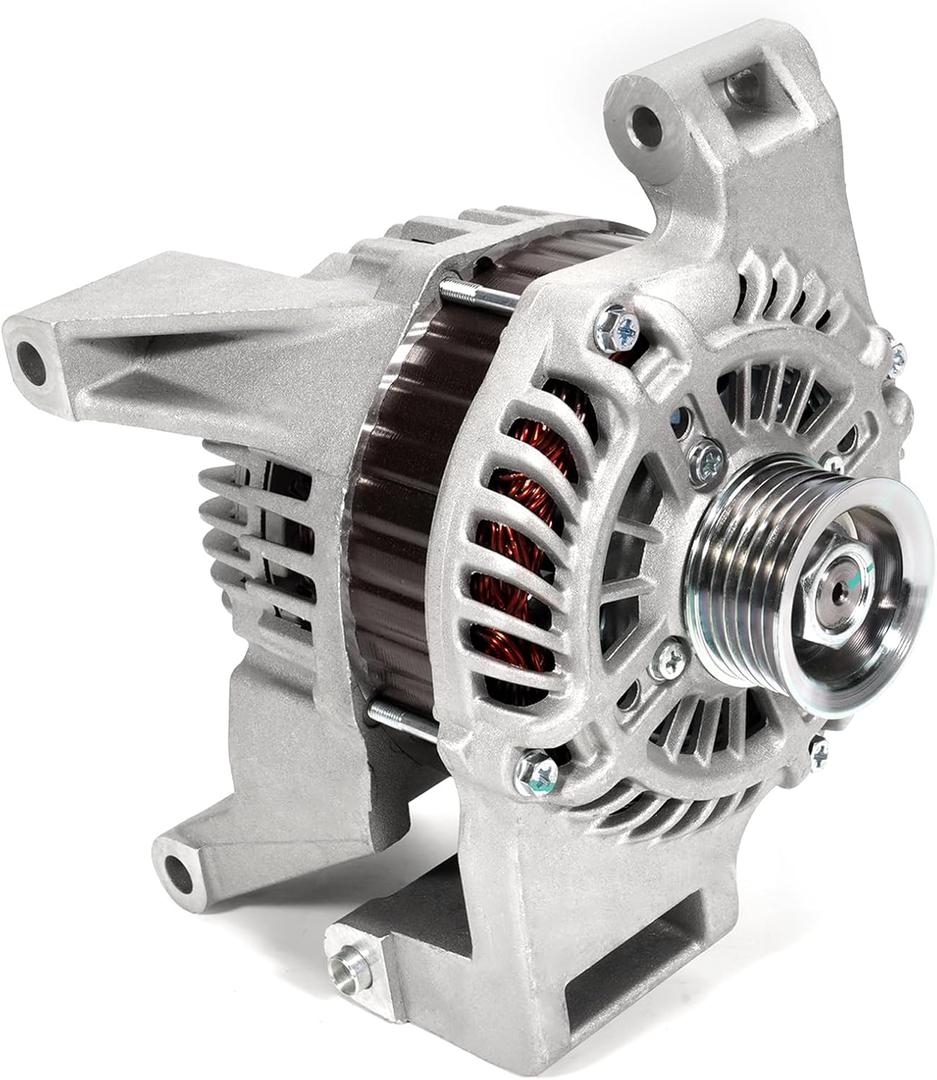 A002TJ0791 High Output Alternator Compatible with 2009 2010 2011 2012 2013 2014 Mazda 3 2.0L GAS DOHC 12V 100A CW 6-Groove Pulley
