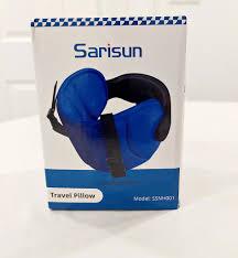 SARISUN Airplane Travel Pillow, Airplane Breathable Pillow, Airplane Head Strap with Eye Mask for Sleeping, Travel Pillow for Long Flight