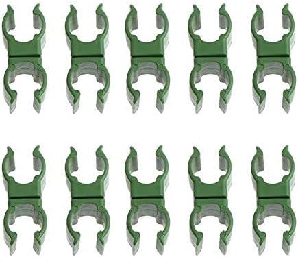 50pcs Plant Trellis Connector Clips Greenhouse Fastener Buckle Cross Clip Rotatable Rod Connector for Tomato Cage Plant Stakes (for 8mm Rods)
