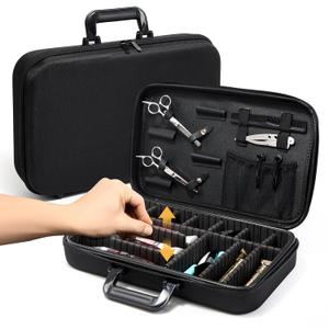MoyRetty Barber Carrying Bag for Clippers and Supplies, Large Size Travel Case for Barber, Hair Clips Scissors Cutting Tools Organizer, Professional Salon Supplies DIY Storage Kit for Stylist