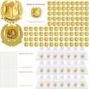 Sureio 100 Set Honor Society Lapel Pins Bulk 2026 Graduation Souvenir Gifts Gold School Award Badges 1 Inch with Card, Organza Bag for Student Teacher Congrat Grad Party
