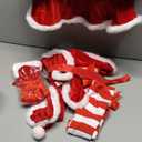 SOMSOC Mrs Santa Claus Costume Christmas Outfits For Women With Cape Santa Halter Dress Socks Balloons Xmas Cosplay (Medium)