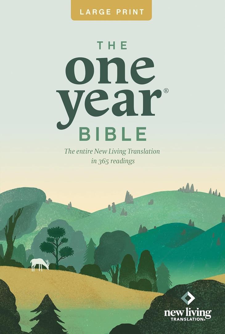 The One Year NLT Large Print Thinline Bible (Softcover) The Entire Bible in 365 Readings in the Clear and Trusted New Living Translation