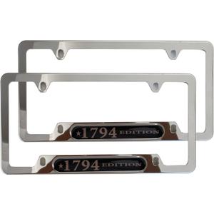 Silver License Plate Frame Cover Holder 1794 Edition for Tundra Truck Car Accessories Stainless Steel 2Pcs