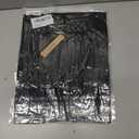 Womens Short Sleeve T Shirts Pleated Dressy Casual Crewneck Loose Fit Tee Trendy Summer Tops Blouses 2025 (Black, M)