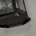 NEEDOMO Lanterns Decorative Indoor, 14.8'' Vintage Outdoor Lantern with Clear Glass, Metal Candle Holder for Front Porch, Patio, Wedding, Party, Home Kitchen Coffee Table Livinig Room Decor 