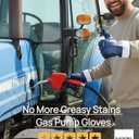 12 Pairs Nitrile Coated Safety Work Gloves, Fuel Gloves for Oil Hauler Blue Chemical & Water Resistant Gloves (Blue)