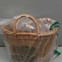 Woven Hanging Wall Basket for Front Door  Handwoven Wicker Door Basket for Mail, Flowers & Home Storage, Wall Hanging Basket for Garden Farmhouse