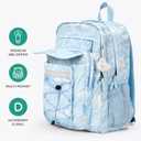 Choco Mocha Blue Backpack for Girls, Travel School Backpack for Teen Girls Large Bookbag for School, Baby Blue (Thickened version (exclusive laptop compartment))