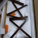 Multi-Purpose Desk, Writing Desk, Craft Table, Work Table, Computer Desk, Solid Wood, Brown (Walnut)