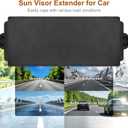 Sun Visor Extender for Car, Visor Extender Sun Blocker, Sun Visor Extender with Anti-Glare Lens Blocks UV & Sunlight, Adjustable Car Sun Visor for Safe Driving (1 Pack)