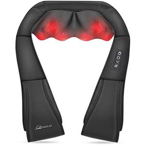 Snailax Shiatsu Neck and Shoulder Massager - Back Massager with Heat, Deep Kneading Electric Massage Pillow for Neck, Back, Shoulder,Foot,Body
