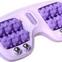 New Dual Foot Massage Roller to Relieve Plantar Fasciitis Pain and Improve Blood Circulation, Portable Foot Massager Tool for Home Office Use (Purple)