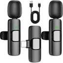 Wireless Lavalier Lapel Microphone for iPhone  Mini Bluetooth Mic with Reverb, Portable Clip-on Mic for Video Recording, Vlogging, Podcast, Interviews, TikTok, YouTube (Black)