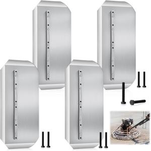 4 Pcs Trowel Blades 8" x 18" Stainless Steel Combination Blade Fits 46-48" Machines for Concrete Masonry Refinishing