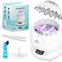 Ultrasonic Retainer Cleaner Machine for Denture, Dental Cleaning Pod with Digital Timer, 45kHz/180ML Waterproof Ultrasonic Denture Cleaners for Aligner, Mouth Guard, Braces, Ring Jewelry Cleaner