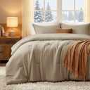 Quataly California King Comforter Set Taupebrown,3PCS Soft Lightweight Breathable Bedding Comforter Sets for All Season, Cal King(104''96'' Comforter & 2 Pillowcases)