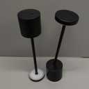 Cordless Table Lamp Set of 2, Rechargeable 5000mAh Battery Powered Outdoor Table Lamps, Portable LED Desk Lamp, 3 Color Dimmable Light for Restaurant, Patio, Bedroom, Bedside Night Lamp(Black)