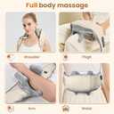 4D Wireless Deep Tissue Kneading Neck Massager with Heating Function, Shiatsu and Shoulder Massager Pillow,Back and Leg Pain Relief, Body Muscle Pain Relief, Perfect Gifts for Men Women. (Off White)