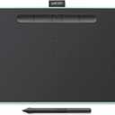 Wacom Intuos Medium Bluetooth Graphics Drawing Tablet, Portable for Teachers, Students and Creators, 4 Customizable ExpressKeys, Compatible with Chromebook Mac OS Android and Windows - Pistachio