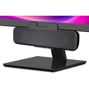 Cyber Acoustics USB Speaker Bar (CA-2890) Stereo USB Powered Speaker, Easily Clamps to Monitor, Convenient Controls