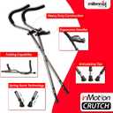 in-Motion Pro Crutches | Foldable | Ergonomic Handles | Spring Assist Technology | Articulating Tips | Size Tall (5'7" - 6'9") | Electric Red
