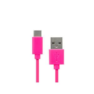 CellCandy charger and sync 10-ft braided USB cable - pink