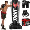 Standing Punching Bag for Adults, Upgrated Base Heavy Bag with Stand Boxing Training Equipment with MMA Gloves and Pump, 0.7mm Thickening Material Kicking Bag for Home Gym Workout Muay Thai Fitness