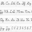 Humyoun Set of 9 Cursive Writing Bulletin Board Cursive Alphabet Wall Strip for Teacher Supplies, Classroom Teaching Tool, Homeschooling, Kids Education(Simple)