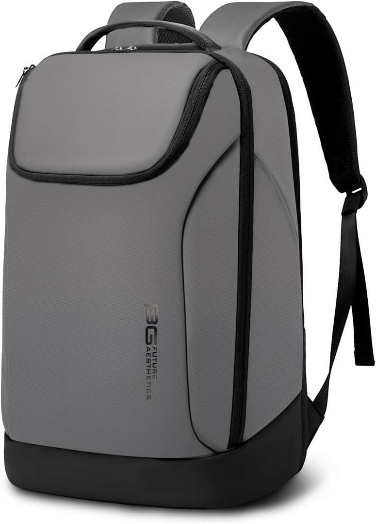 BANGE Business Commute Backpack Waterproof fit 15.6 Inch Commute backpack,Travel Durable Backpack (Large, Grey(no Charge Port))