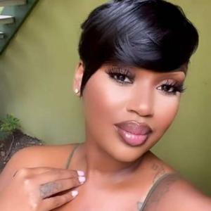 Pixie Cut Wigs Human Hair with Side Bangs Short Wigs for Black Women Natural Straight Short Black Pixie Wigs Human Hair Glueless Layered Cut Brazilian Hair Side Part Bob Wig