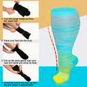 Plus Size Compression Socks for Women Men Wide Calf 15-20 mmHg Extra Large for Circulation Support Recovery (A2-white/Pink/Gray (3 Pack))