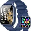 Smart Watch for Men Women, Fitness Tracker (Answer/Make Call), 1000 mAh Battery, 120+ Sport Modes, Step Counter/Sleep Monitor Fitness Watch, Smartwatch for Android/iPhone (Deep Blue)
