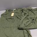 Ekouaer Womens Pajama Set Short Sleeve Sleepwear Pleated Floral Pjs Set Capri Pants Lounge Sets with Pockets S-XXL (Medium, Army Green)