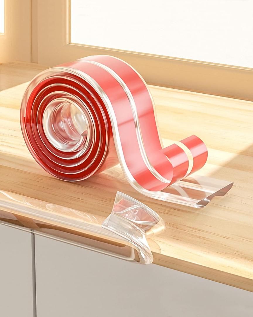 Edge Protector for Baby Table Corner Protector Baby Proof Corners and Edges Silicone Clear Strong Adhesive Soft 0.6in 9.9ft(3m)