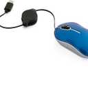 Verbatim Wired Optical USB-C Mini Mouse  Plug & Play Corded Small Travel Mouse  Blue 70746