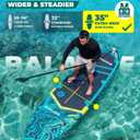 Skatinger 11'6×35" Super Wide Inflatable Paddle Board, Ultra Stable Stand Up Paddleboards for 450lb/ 3 People/ Family/ Big Size w/ Shoulder Strap, 100L Backpack, Ultra-Light All-Round Sup Board