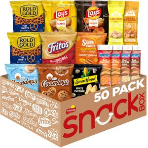 Frito-Lay Sweet & Salty Snacks, Variety Mix of Cookies, Crackers, Chips & Nuts, 4.13 Pounds, (Pack of 50) (EXP 10/06/26)