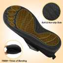 LeIsfIt Womens Slippers Wide Diabetic Shoes Adjustable Arthritis Edema House Shoes Indoor Outdoor Slippers, Size 37 (Black)