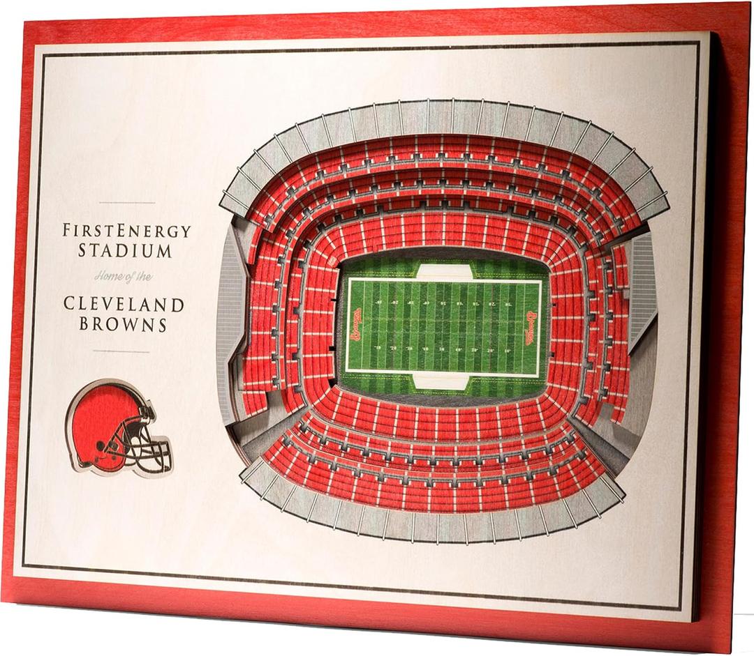 YouTheFan NFL 5-Layer StadiumView Wall Art, 17"L x 13"W