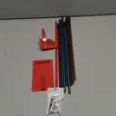 Golf Alignment Stick Holder - Metal Golf Alignment Sticks, Three-Hole Holder, Golf Swing Trainer with Training Manual, Golf Training Aid for Swing Plane & Swing Path