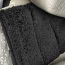 LOCHAS Luxury Bathroom Rug Shaggy Bath Mat 24 x 60 Inch, Washable Non Slip Bath Rugs for Bathroom Shower, Soft Plush Chenille Absorbent Carpets Mats, Black