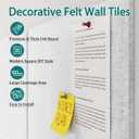 Felt Cork Board for Wall: Extra Large Bulletin Board for Office - 0.5 Inch Thick Corkboard Tiles 4 PCS Grey Pin Board Squares Adhesive