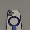 Magnetic Case for iPhone 17 Case Kickstand, Compatible with Magsafe, Built-in Camera Lens Protector, Clear Case Cover for iPhone 17, Blue