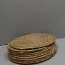 13 in Round Woven Placemats Plate Chargers Set of 10, Boho Farmhouse Rustic Woven Place Mats for Dining Table Decor, Rattan Wicker Table Mats Jute Braided Chargers for Dinner Plates (Natural Color)