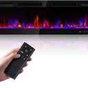 RealSmart Electric Fireplace Heater Inserts 60" Wall Mounted Electric Fireplace 750W/1500W in-Wall Recessed Heaters with Remote Control,Fit for 2 X 6 stub,12 Adjustable Color Flame & Brightness,Timer