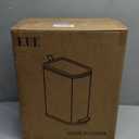 KUK Small Bathroom Garbage Can with Lid Soft Close, Step Pedal, 2.6 Gal Stainless Steel Garbage Can with Removable Inner Container, Anti-Fingerprint Wastebasket for Office, Bedroom, Toilet (Black)