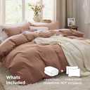 Bedsure Mocha Mousse Duvet Cover King Size - 3 Pieces Prewashed Cotton-Like Polyester Extra Soft Bedding Set, Includes 1 Duvet Cover 104x90 Inches with Zipper Closure & 2 Pillow Shams, No Comforter